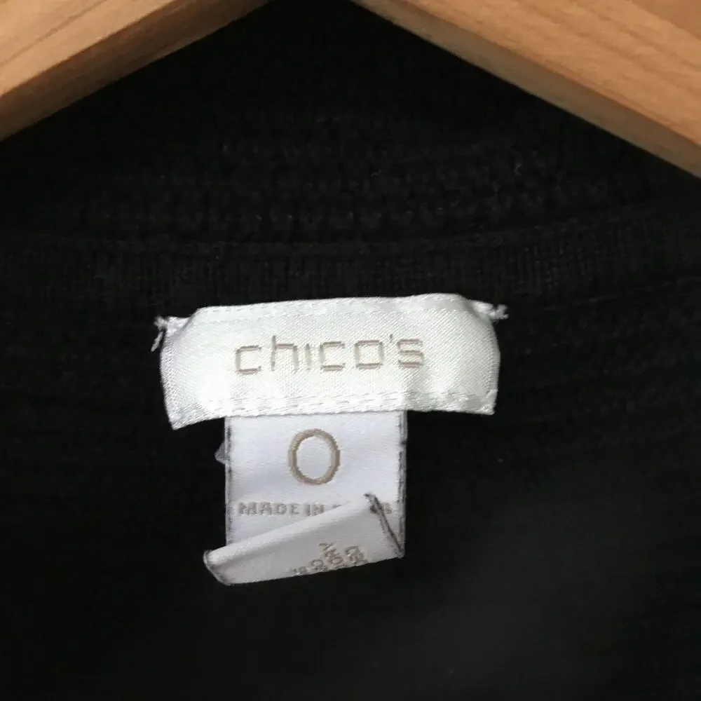 Chico's Black Gold Zip Up Jacket - Picture 3 of 13